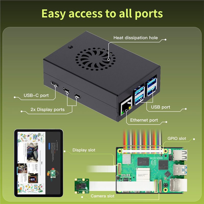 T23C For Irasptek Starter Kit  - Raspberry Pi 5 8Gb Board 评论和价格